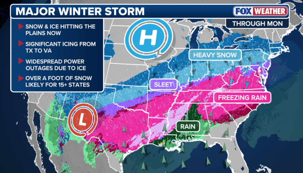 Winter Storm Fern is expected to bring heavy snow, sleet and freezing rain to a large portion of the US.